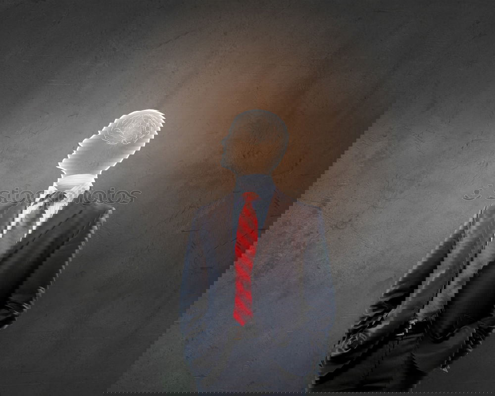 Similar – Image, Stock Photo businessman with a skull in his hands