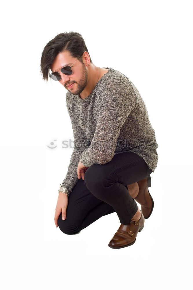 Similar – Image, Stock Photo Attractive teenager guy in a park