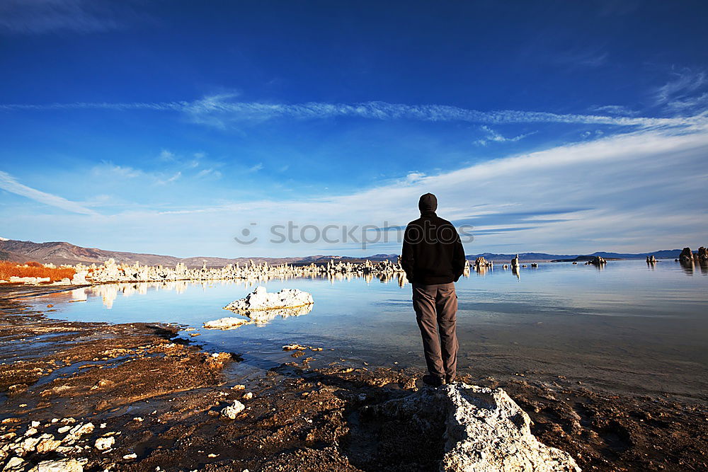 Similar – Image, Stock Photo Angler at the Kiel Fjord #1