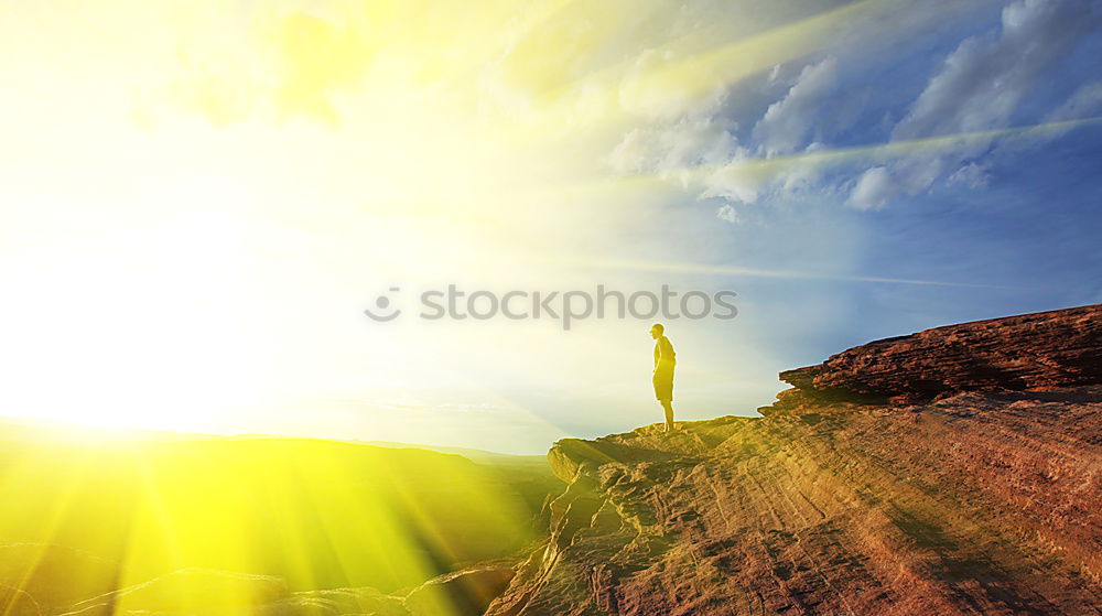 Similar – Mom keeps daughter’s hand and walks on the nature in sunset light