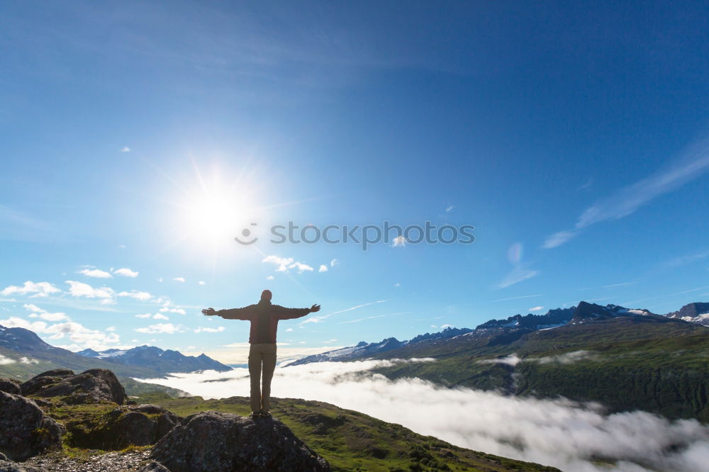 Similar – Image, Stock Photo That’s the top of the world.