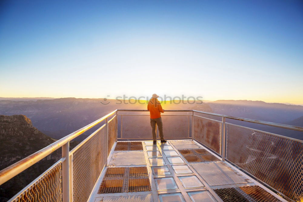 Image, Stock Photo Terrain with railing