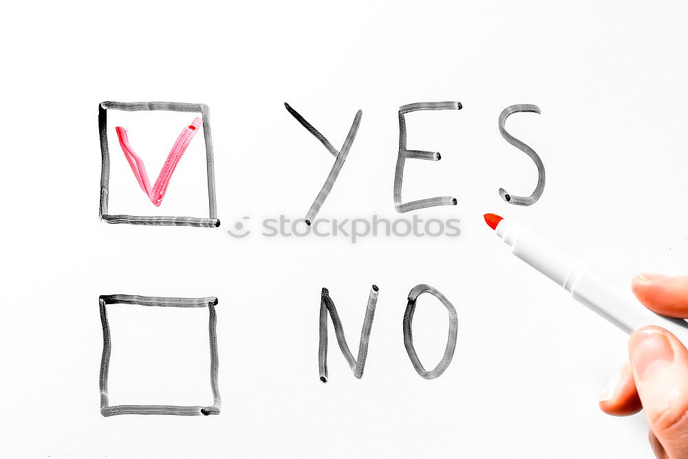 Similar – Image, Stock Photo Yes / No Characters Select