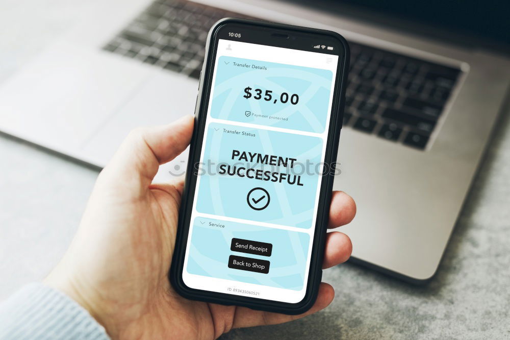 Similar – Image, Stock Photo Man paying with smartphone for online shopping. Paying using fast secure payment system. Paying bills using express payment technology. Ordering product online using smartphone. Confirmation payment successful displayed in store app