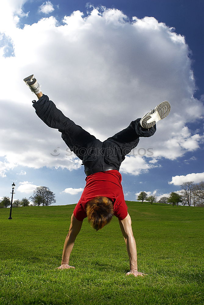 Similar – Foto Bild hoch hinaus Handstand