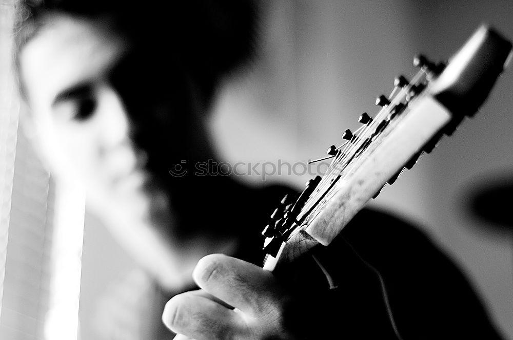 Similar – Image, Stock Photo Guitar Playing #1