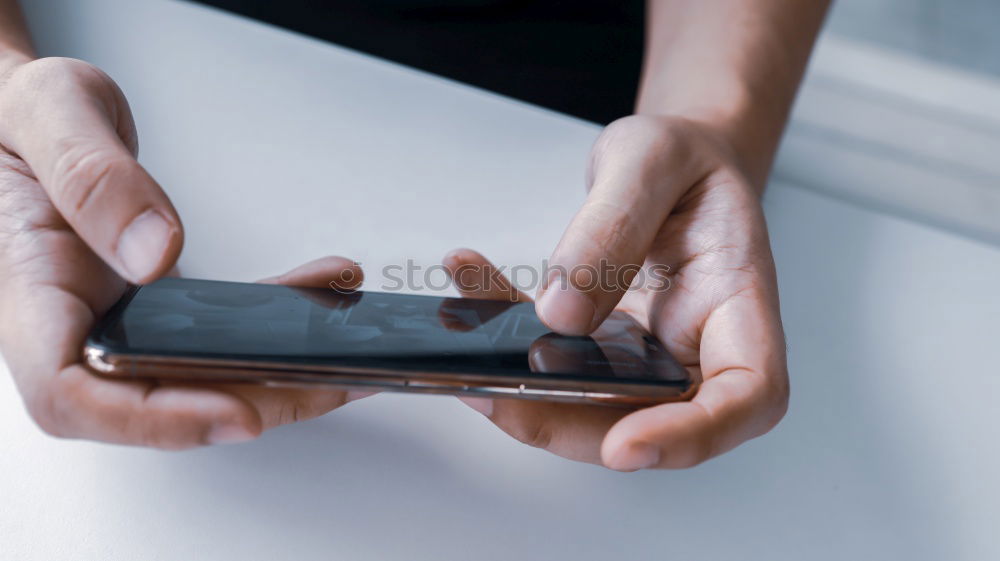 Similar – Image, Stock Photo Using mobile phone