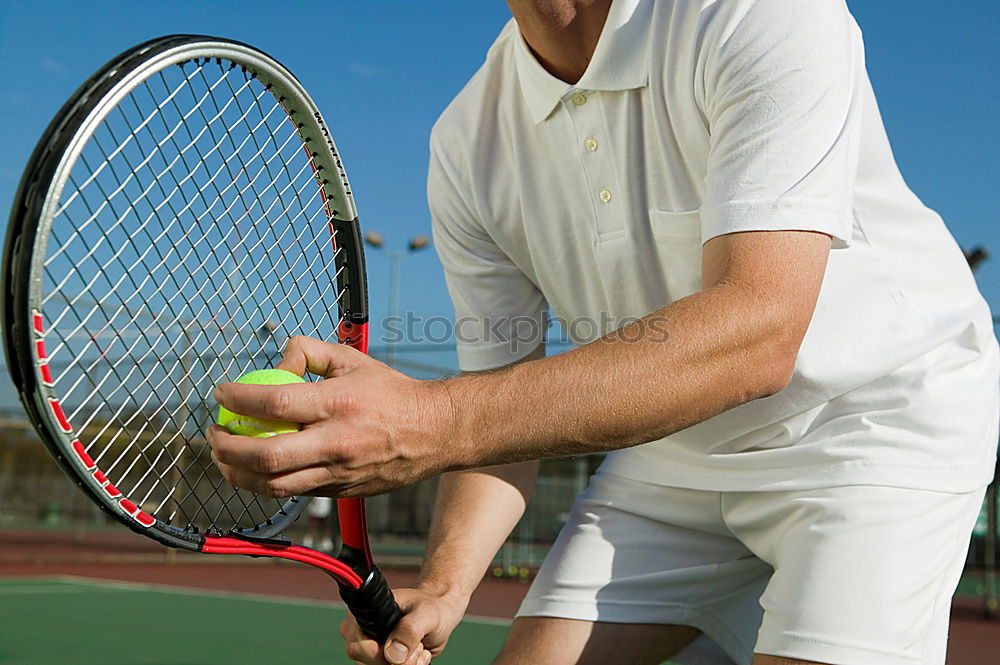 Similar – Tennisspieler vor dem ersten Aufschlag