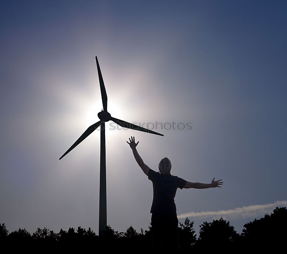 Similar – Image, Stock Photo Wind energy II