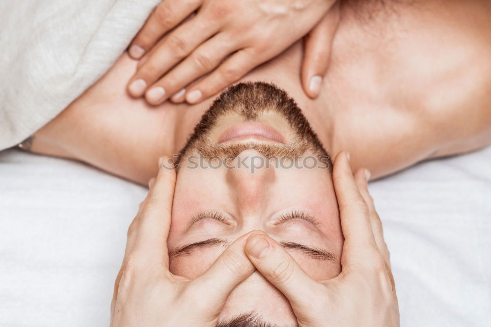 Similar – Image, Stock Photo Woman lying on wooden table with crossed naked strong legs