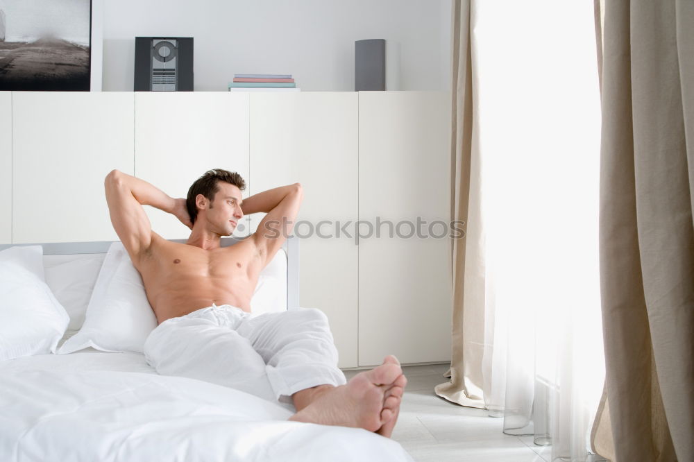 Image, Stock Photo beautiful young woman relaxing