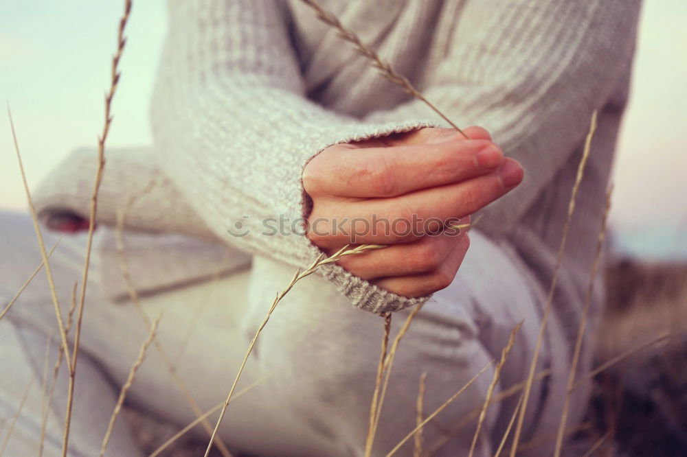 Image, Stock Photo Man hand holding a spike