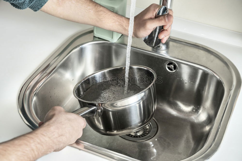 Similar – Image, Stock Photo pot of water Masculine Arm