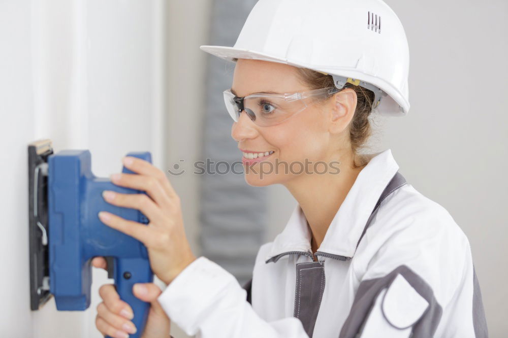 Similar – Image, Stock Photo Woman in whites at modern building
