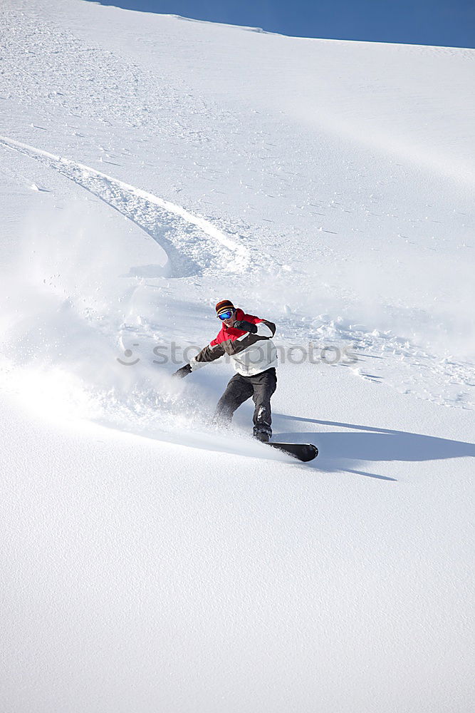 Similar – Tiefschnee Skifahren Sport