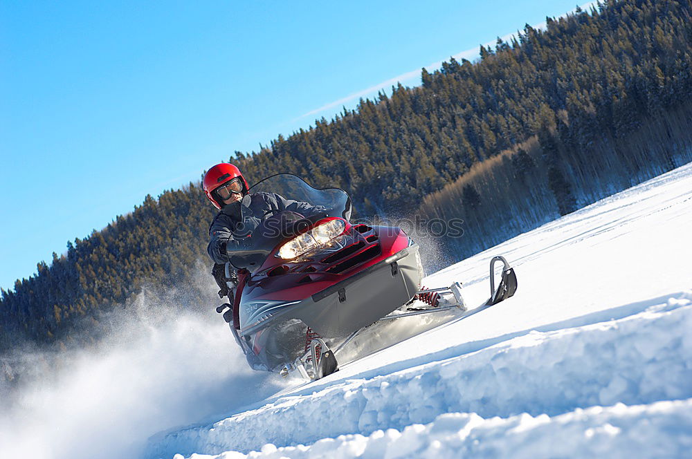 Similar – Image, Stock Photo Man riding motorcycle on snowy road