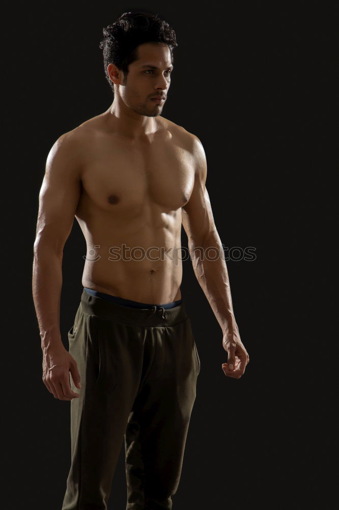 Similar – The sexy man shows off his strong muscles.