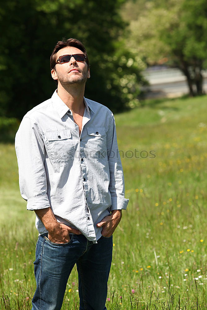 Image, Stock Photo Man with sunglasses