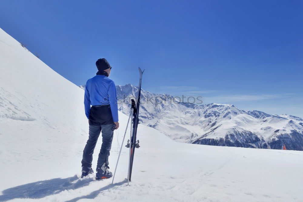 Similar – Image, Stock Photo Man walking through the snow