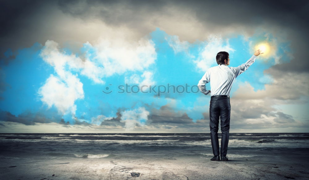 Similar – Image, Stock Photo light blue man