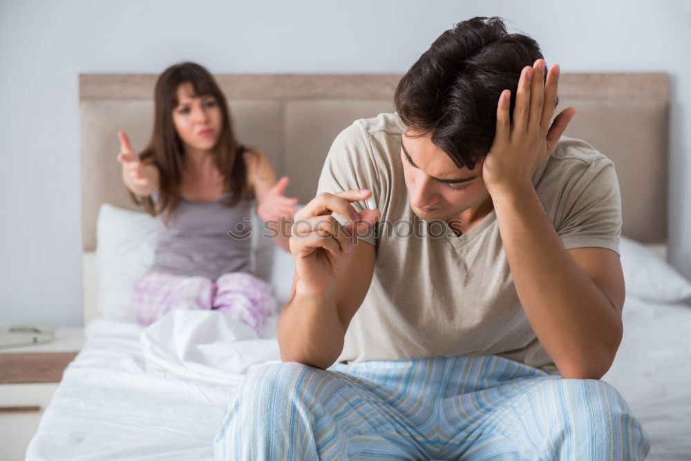 Similar – Image, Stock Photo sad daughter hugging his mother at home. Concept of couple family is in sorrow.