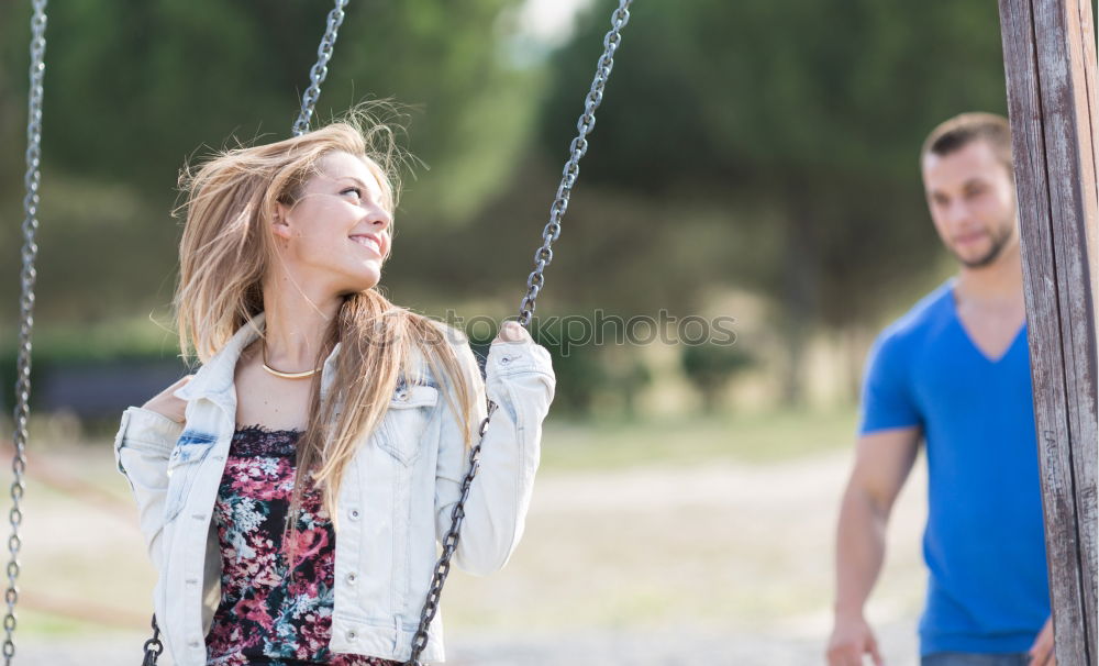 Similar – Younger brother looking back at older brother