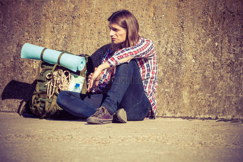 Similar – Image, Stock Photo Having a break. Feminine