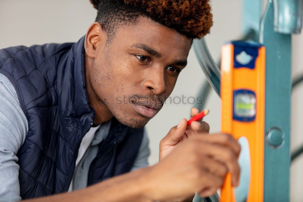 Similar – Image, Stock Photo Barber using grooming machine