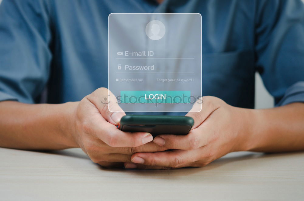 Similar – Image, Stock Photo Man paying with smartphone for online shopping. Paying using fast secure payment system. Paying bills using express payment technology. Ordering product online using smartphone. Confirmation payment successful displayed in store app