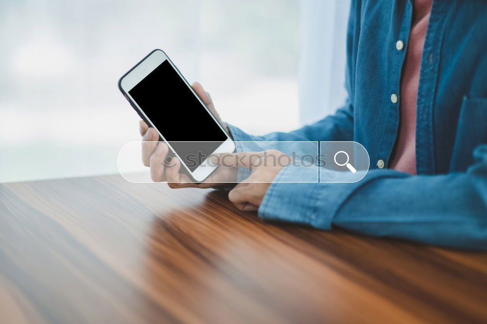 Similar – Image, Stock Photo Using mobile phone