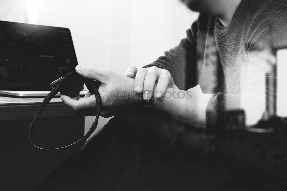 Image, Stock Photo Close up woman typing wildly on keyboard