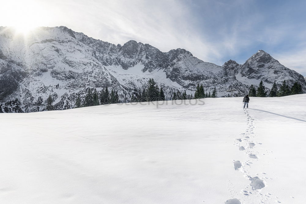 Similar – Image, Stock Photo Winter sunshine over snowy mountains