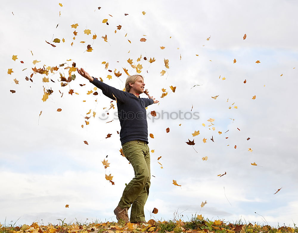 Similar – Image, Stock Photo leaf rain Joy Happy Life