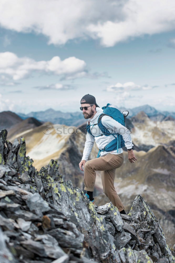 Similar – Young Backpacker enjoying of Nature.