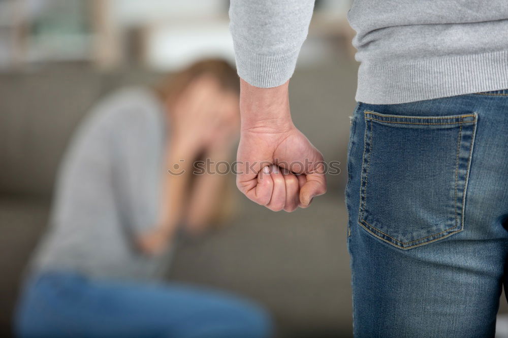 Similar – Image, Stock Photo sad daughter hugging his mother at home. Concept of couple family is in sorrow.