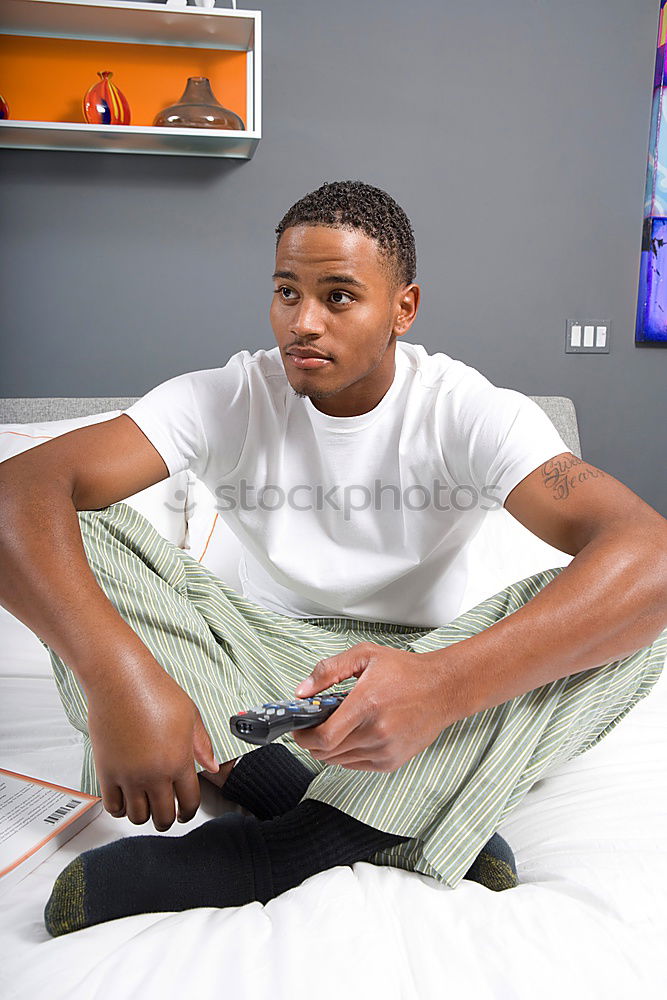 Similar – Image, Stock Photo Man having fun playing games