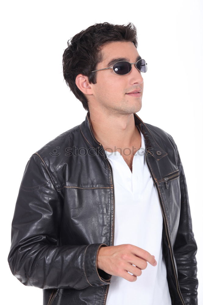 Similar – Image, Stock Photo Young man over a brick wall