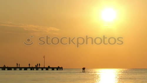 Similar – mexican sunset Meer Steg