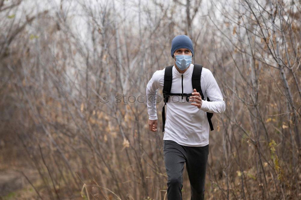 Similar – Young Backpacker enjoying of Nature.