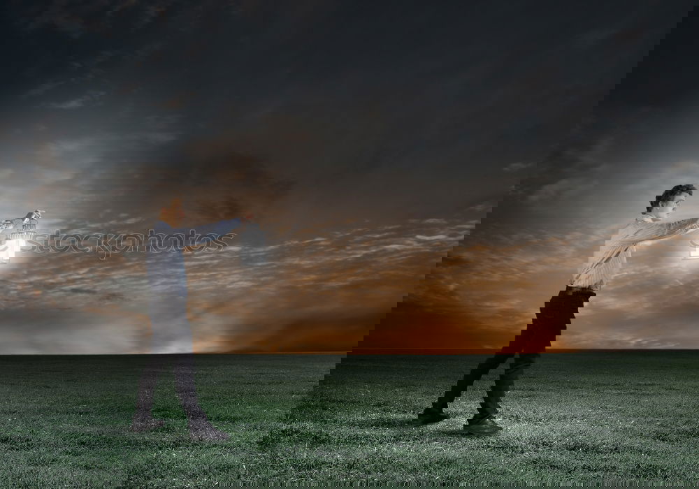 Image, Stock Photo Photographer against the light