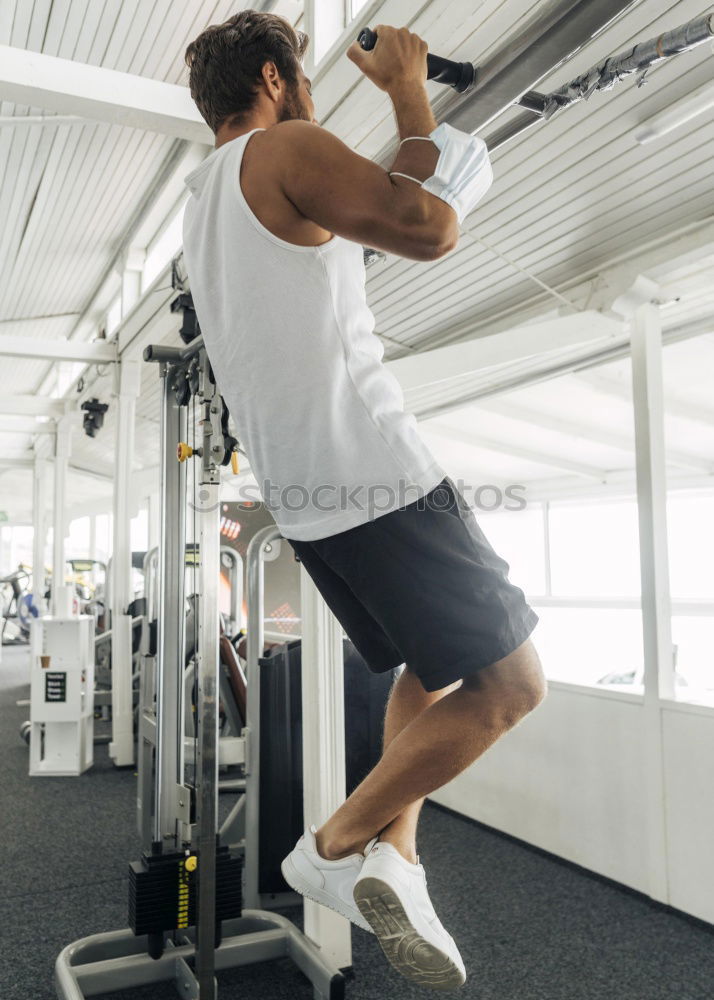 Similar – Image, Stock Photo People in motion during a treadmill training