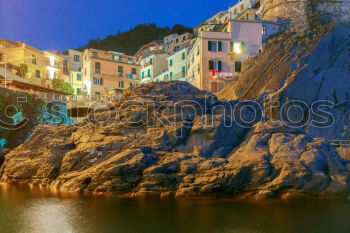 Similar – Riomaggiore at night Cinque Terre Liguria Italy