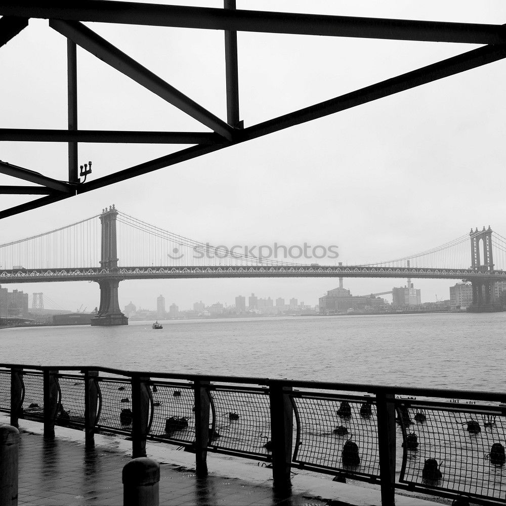 Similar – fog bridge Deserted Bridge