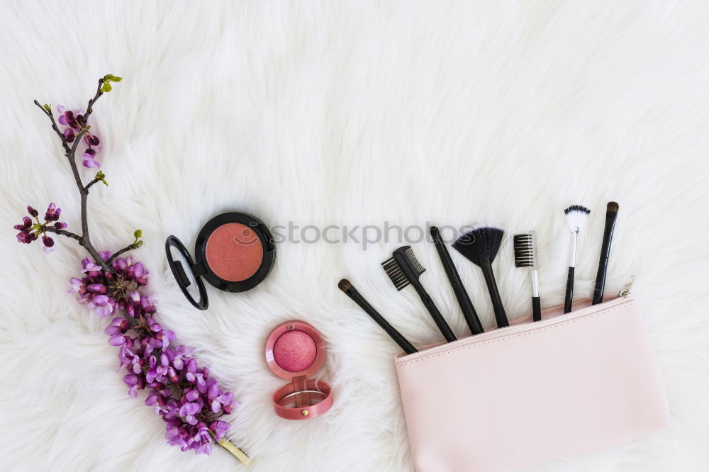 Similar – Image, Stock Photo Modern skin care cosmetics with face mask