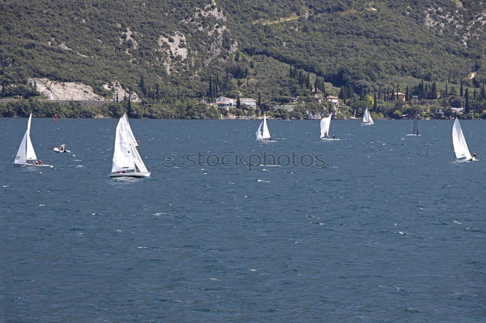 Similar – Image, Stock Photo Regatta | Sailing ships | Lake Kaltern