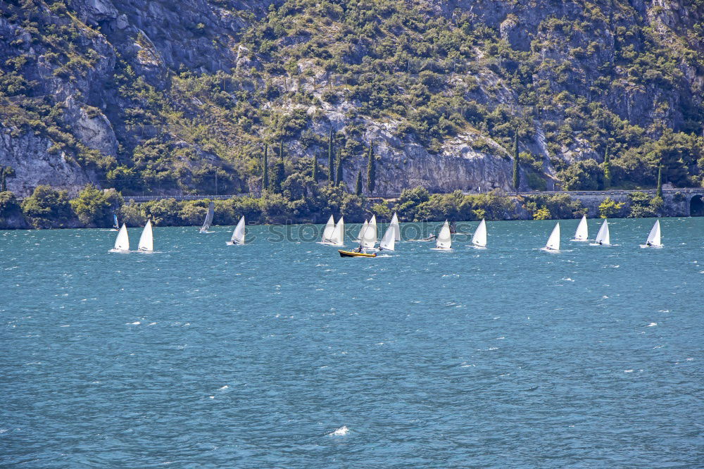 Similar – Image, Stock Photo Regatta | Sailing ships | Lake Kaltern