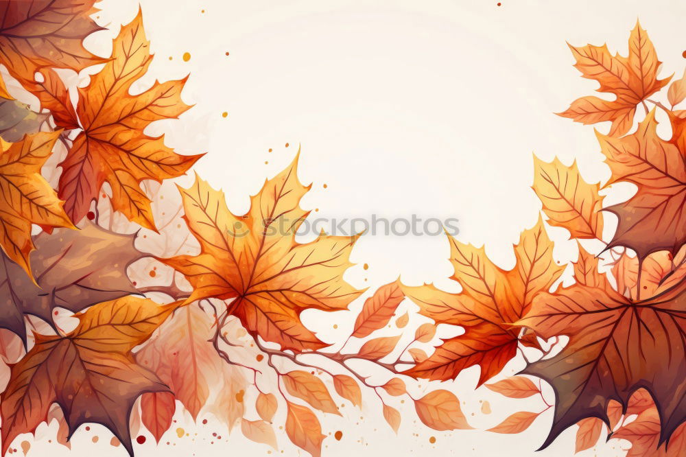 Similar – Autumn background with flying tree leaves