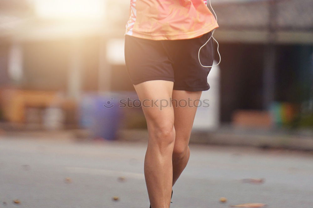 Similar – Image, Stock Photo athletic woman running outdoors