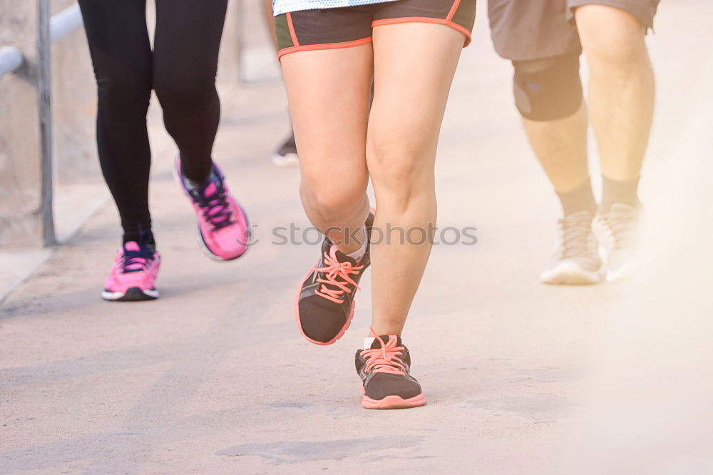 Similar – Image, Stock Photo Athletic woman running up stairs during cardio