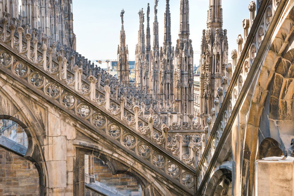 Similar – Image, Stock Photo Architecture on roof of Duomo cathedral